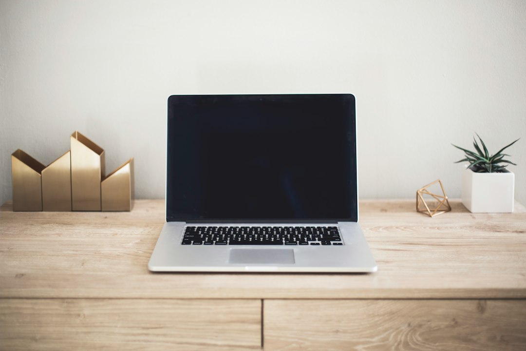 Laptop on a clean office desk, ready for routine WordPress website maintenance