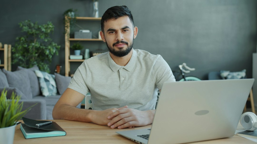 Entrepreneur working on a bilingual business website